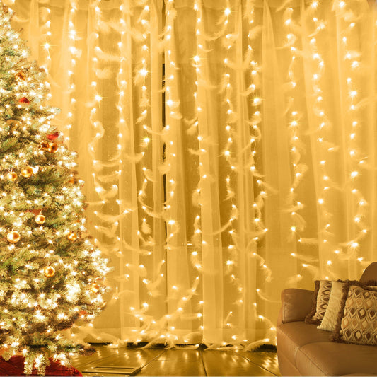 DIY LED Window Curtain String Light for Bedroom and Party Decor