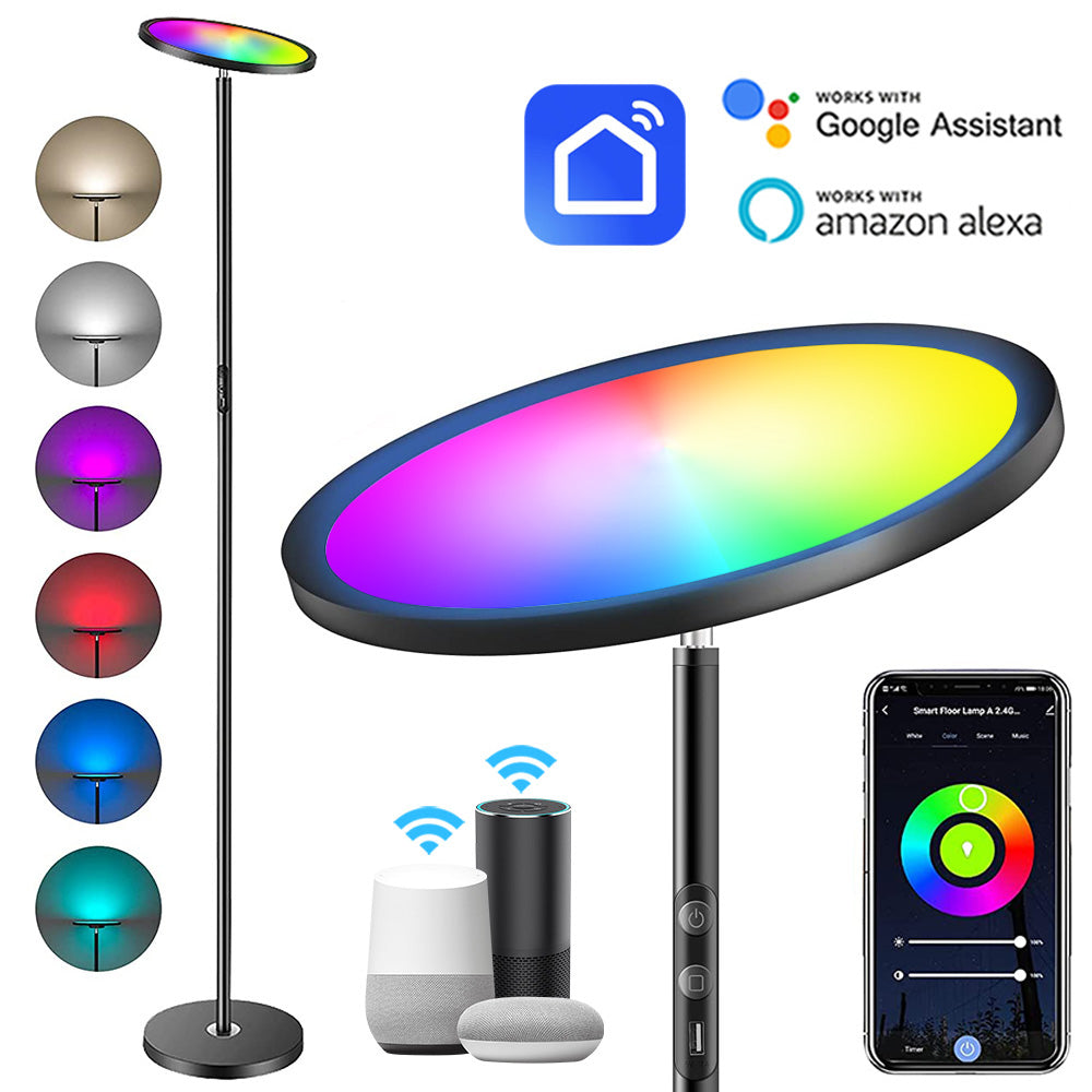 Smart Floor Lamp 2000 lm Ultra Bright Dimmable for Living Room view 2