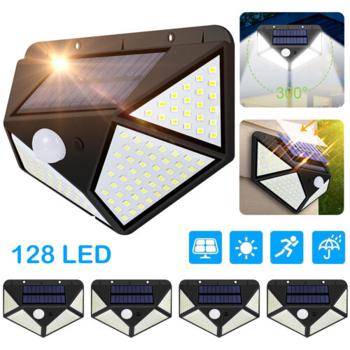 Outdoor 128 LEDs Solar Motion Sensor Lights for Garden Yard and Patio view 2