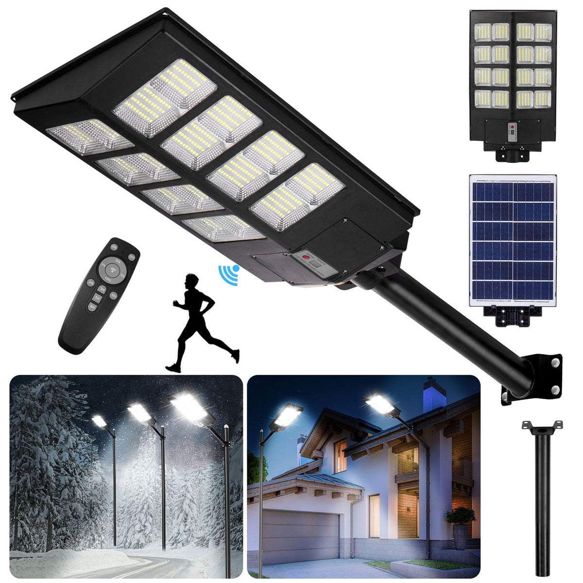 LED Motion Sensor Solar Parking Lot Light for Garden Yard and Patio view 2