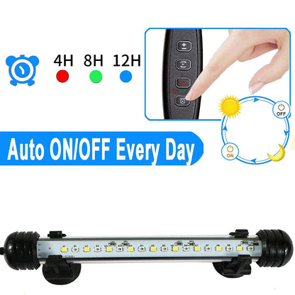 Submersible LED Aquarium Light with Timer Auto On Off for Fish Tank