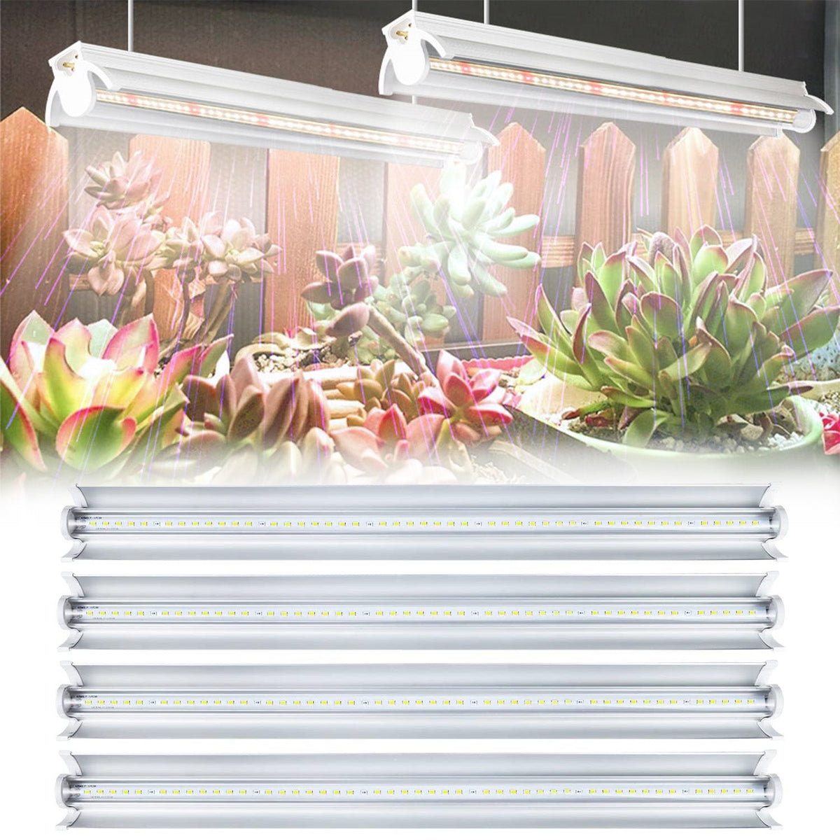Grow Light T5 2pcs 4pcs x 10 Watts for Indoor Plants and Seedlings view 2
