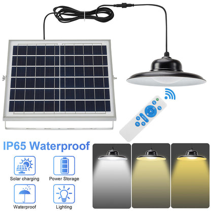 Remote Control Solar Pendant High Bay Light for Garden Yard and Patio view 2