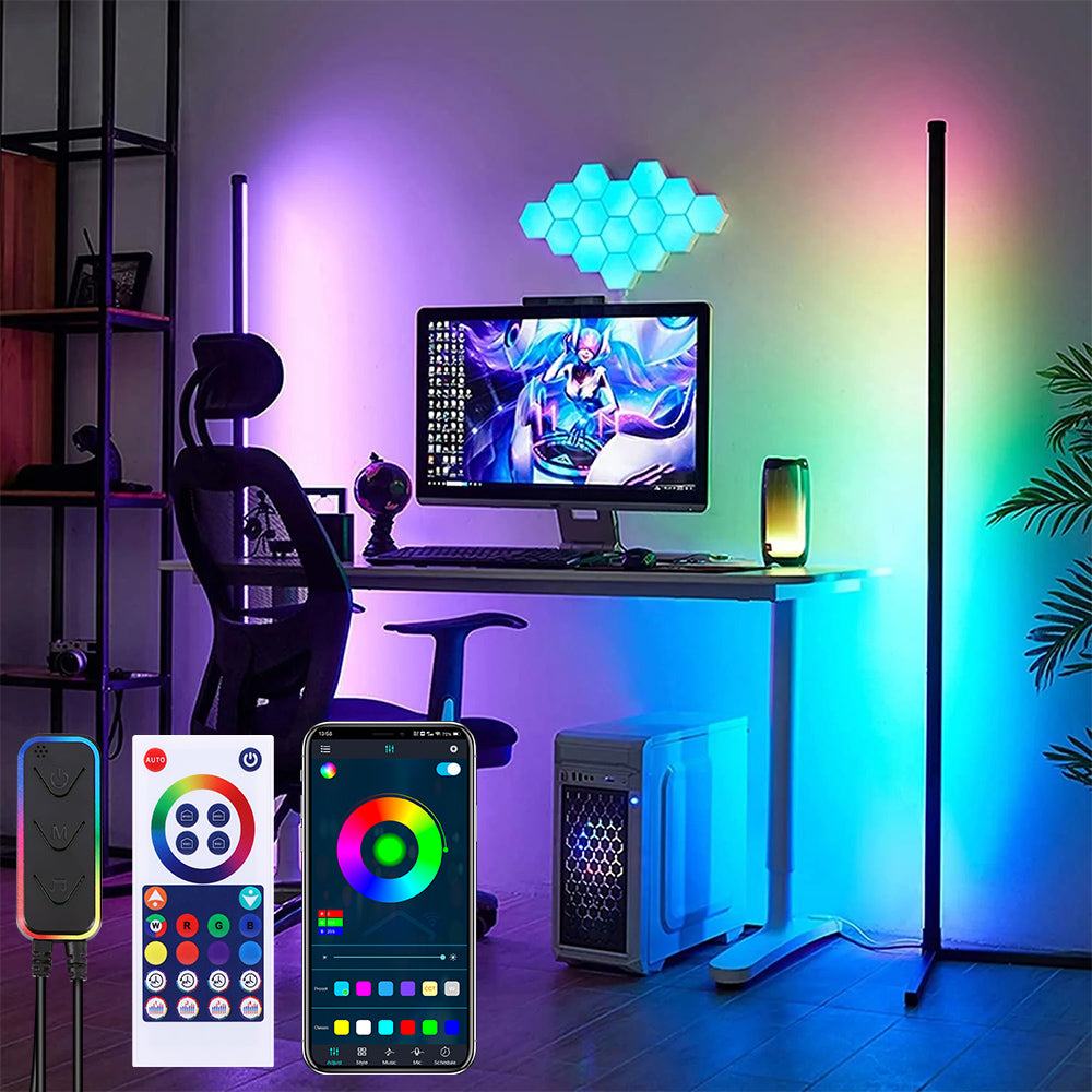 Bluetooth LED Floor Lamp RGB for Living Room Bedroom and Game Room view 2