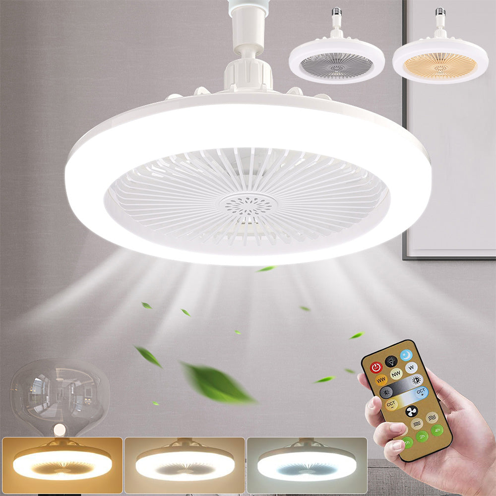 Enclosed Mini Ceiling Fan with Light for Bedroom Kitchen and Hallway view 2