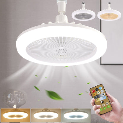 Enclosed Mini Ceiling Fan with Light for Bedroom Kitchen and Hallway view 2