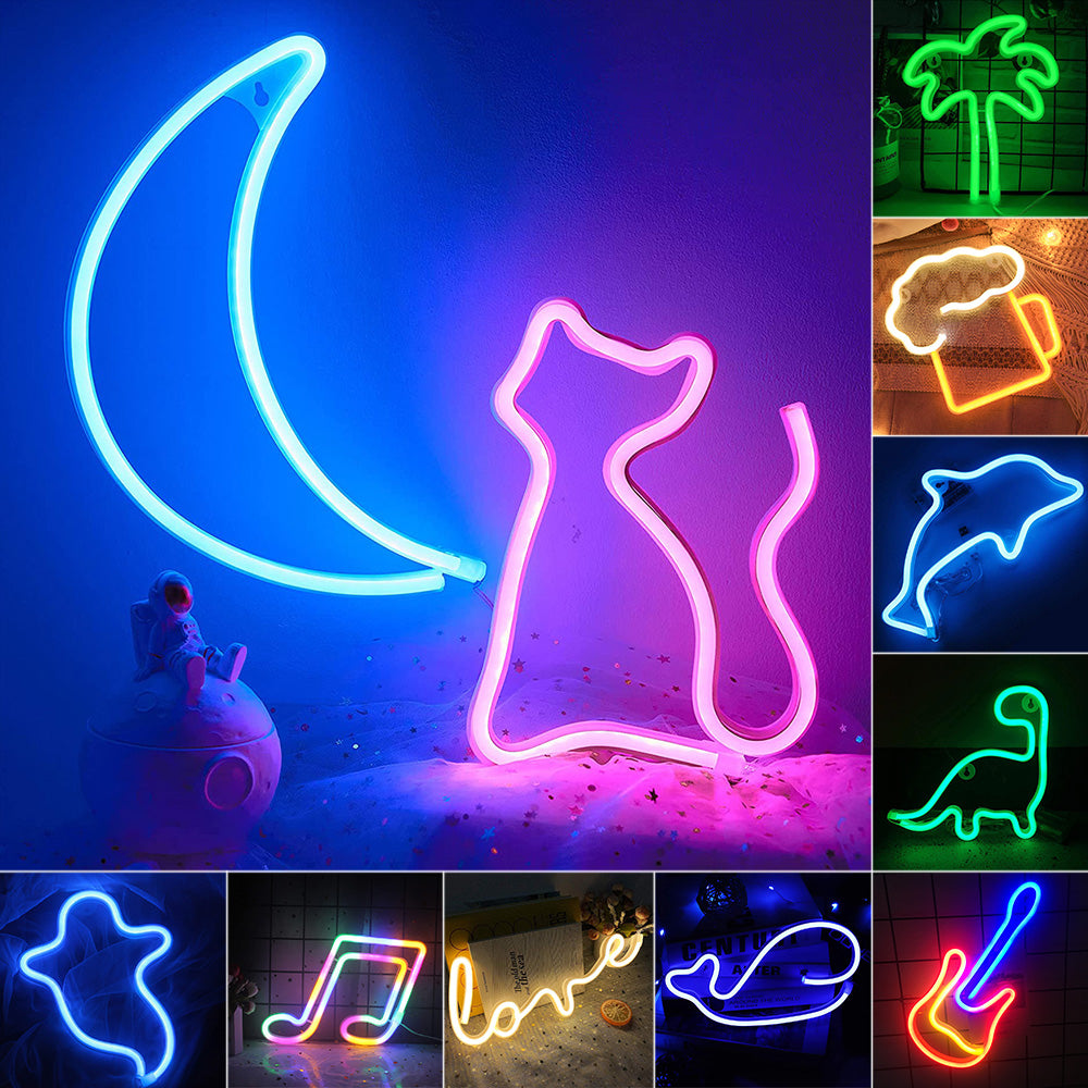 LED Neon Sign Lights for Bedroom Bar Shop and Wall Decor Display view 2