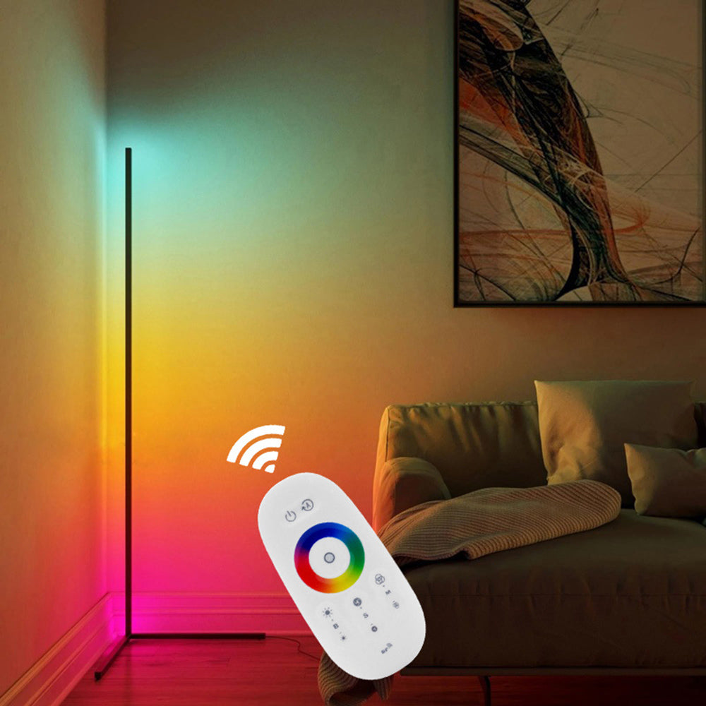 LED Corner Floor Lamp RGB Lighting Dimmable for Living Room Corners view 2