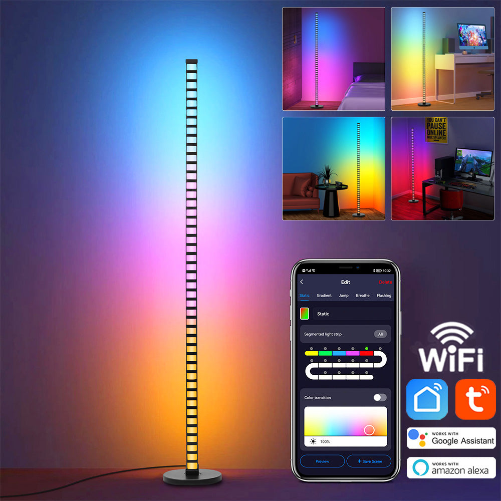 WiFi Smart LED Floor Lamp RGBIC for Living Room Corner and Bedroom view 2