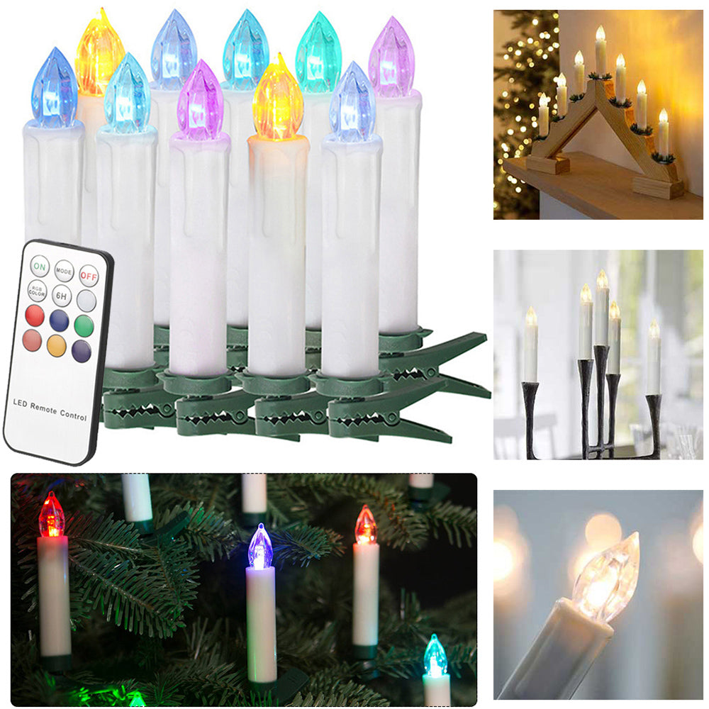 Flameless Taper LED Candles for Home Table Mantel and Party Decor view 2