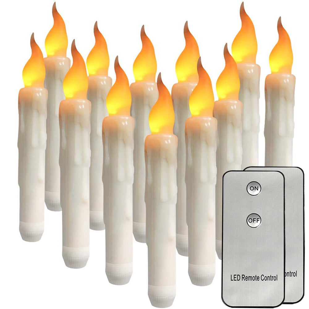 LED Flameless Taper Flickering Candles for Home Table and Party Decor view 2