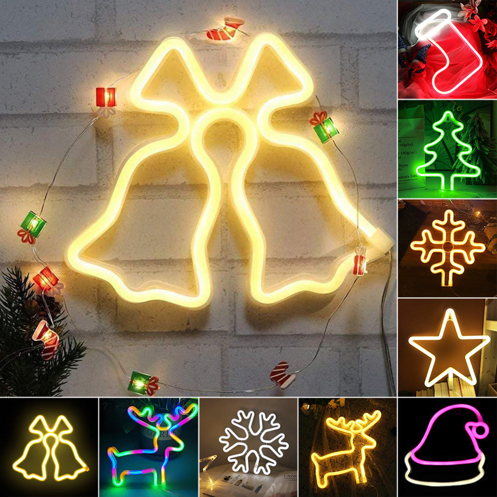 Christmas Jingle Bell Neon Sign Decor Light for Home and Party Decor view 2