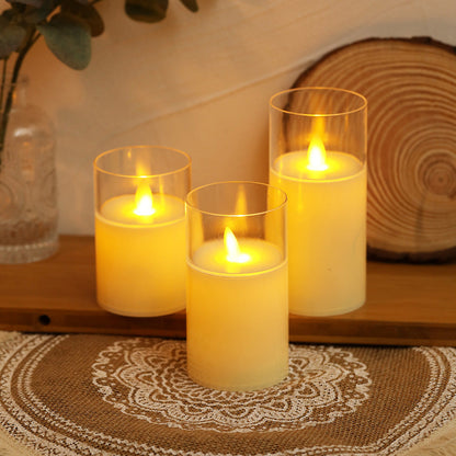 LED Flameless Pillar Votive Candles for Home Table and Party Decor view 2