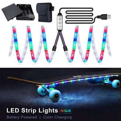 Night Riding LED Skateboard Scooter Lights for Boards and Scooters view 2