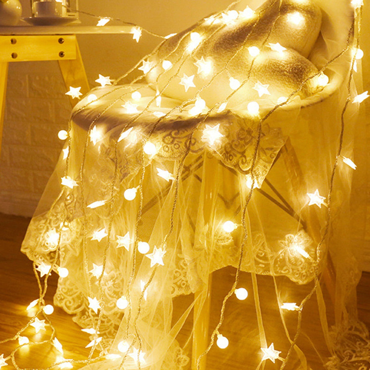 LED Star String Lights 6M to 25LEDs for Bedroom and Party Decor view 4