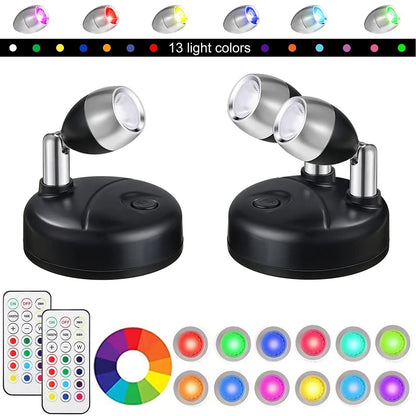 RGB Wireless Spotlight for Accent Lighting Shelves and Displays