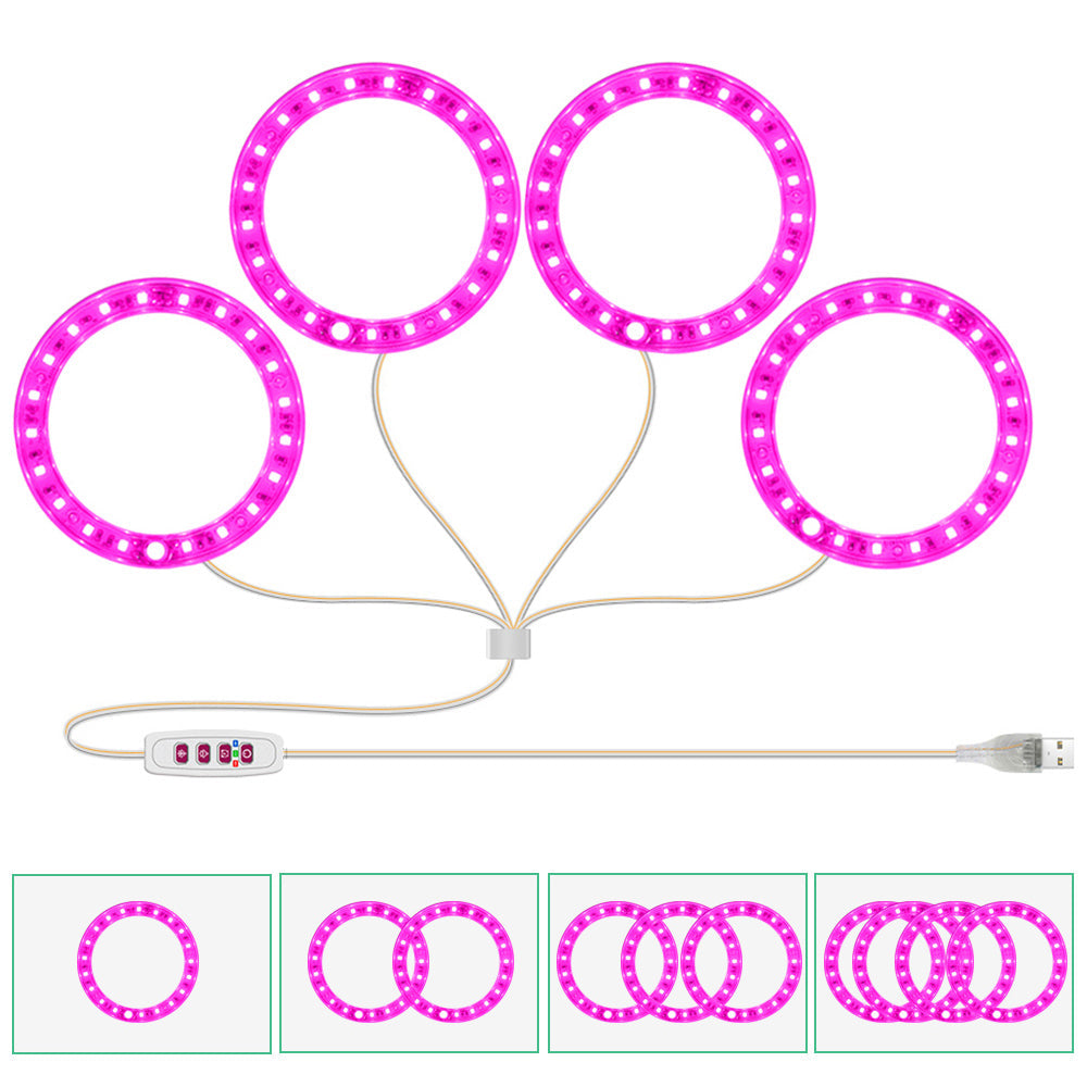 Full Spectrum USB LED Plant Grow Light Pink for Indoor Plants view 9