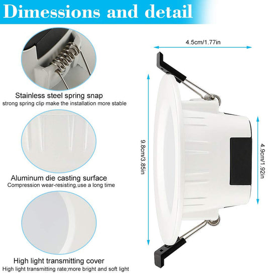 Smart Bluetooth APP 5W 9W RGBWC LED Ceiling Panel Downlight Bulbs