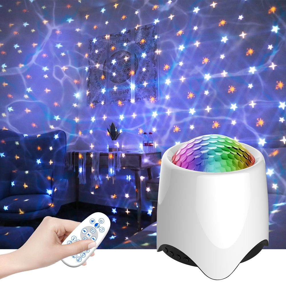 LED Star Wave Galaxy Projector Bluetooth Speaker for Bedroom Ceiling view 6