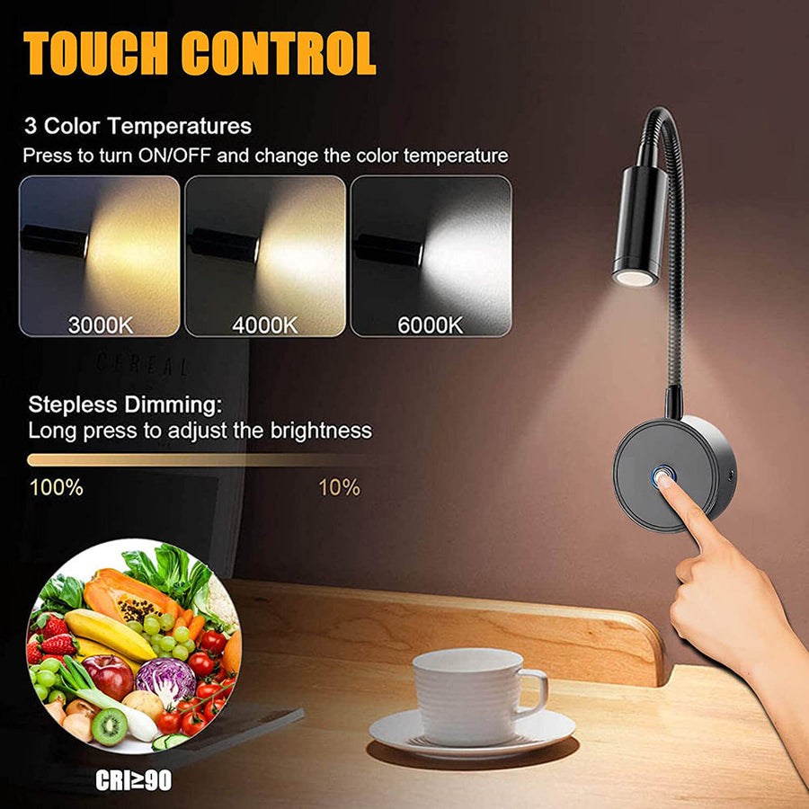 12 to 24V LED Spotlight Reading Light for Bed Desk and Travel
