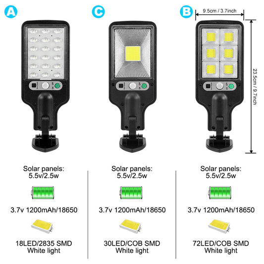 Waterproof Outdoor Solar Wall Street Lights for Garden Yard and Patio