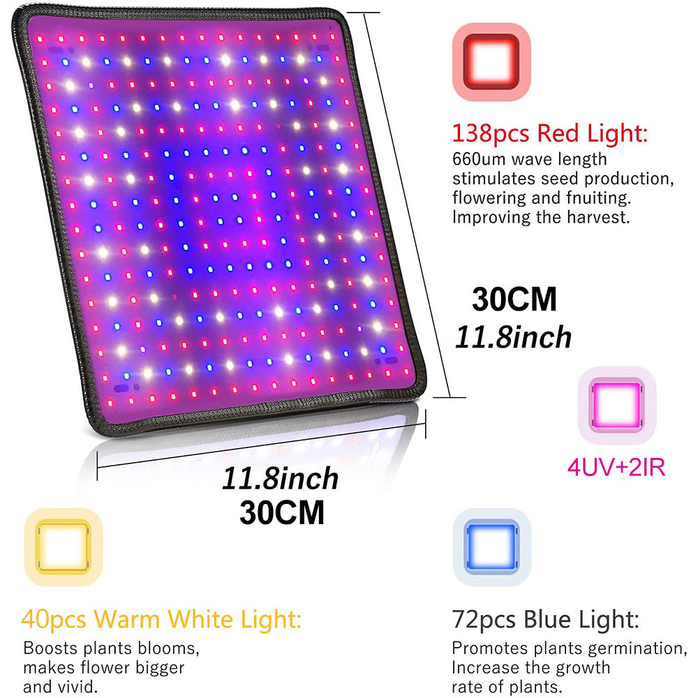 256LEDs LED Plant Grow Lights with On Off Switch Panel for Seedlings view 7