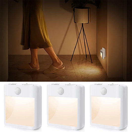 Plug in LED Motion Sensor Night Lights Lamp for Bedroom and Hallway