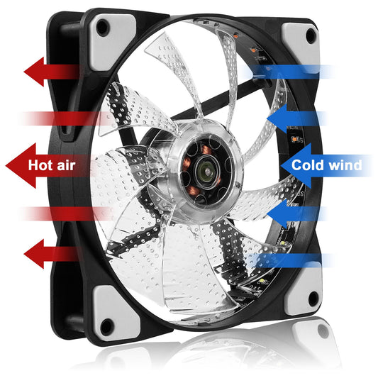 LED Computer Cooling Fan for Gaming PC Case Cooling and Lighting