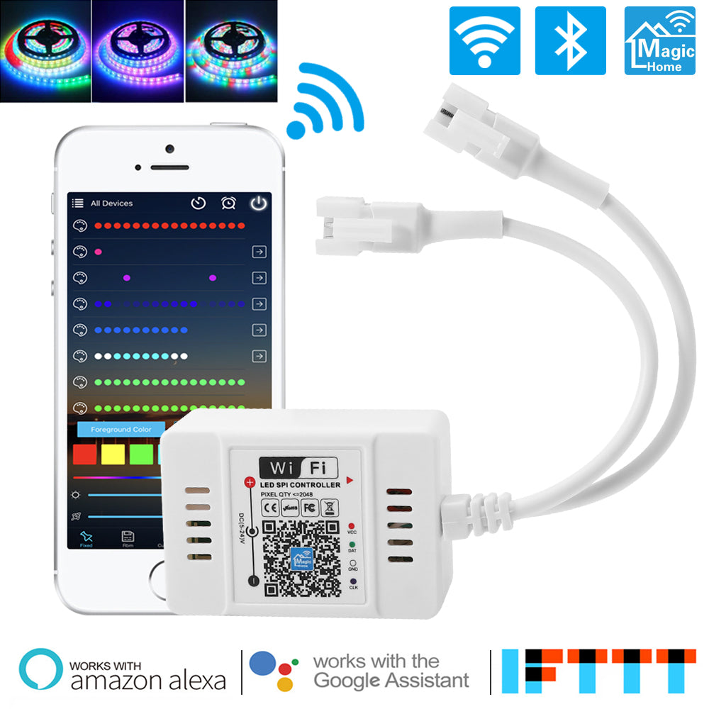 WiFi Voice Music SPI LED Controller for LED Strips and Home Lighting view 2