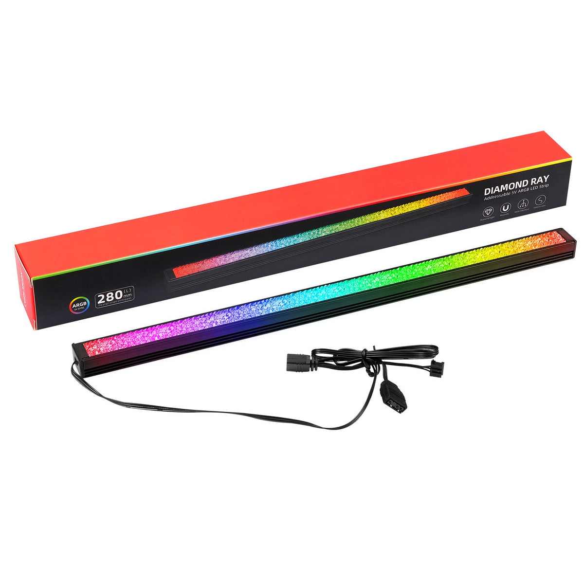 ARGB LED Strip for PC with 5V 3 pin for Gaming PC Case White Shell RGB