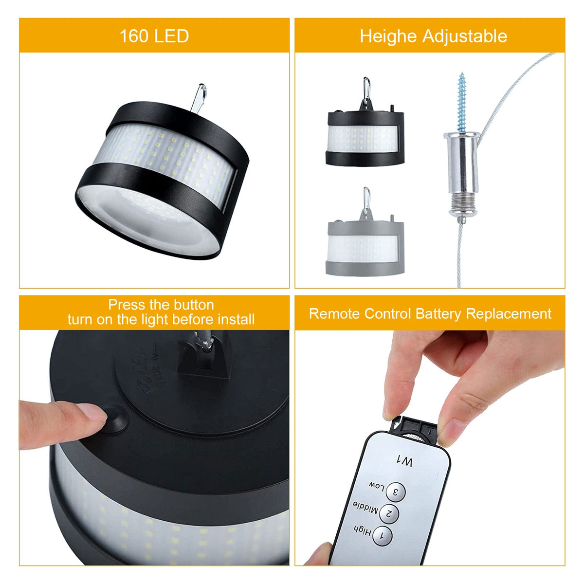 160 LED Outdoor Waterproof Solar Pendant Lights for Garden and Patio