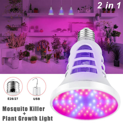 Electric UV Mosquito Killer LED Lamp 2 in 1 Plant Light for Seedlings