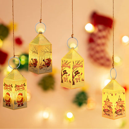 Christmas Portable Mini Hanging Lanterns for Home and Garden Decor