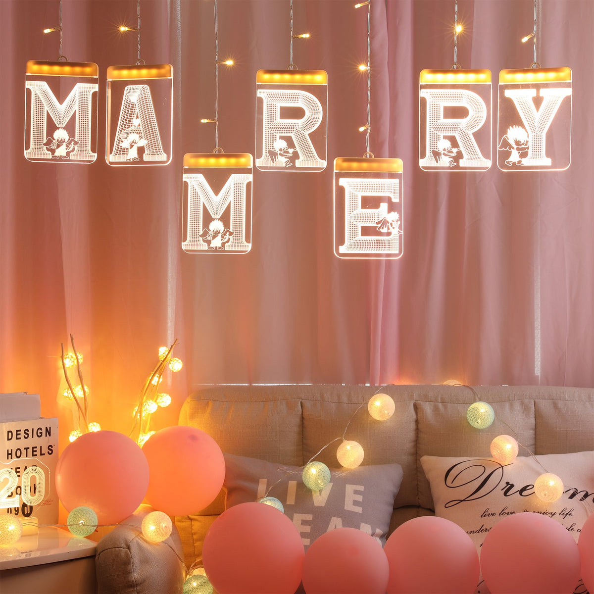 LED String Light USB Flameless Lamps for Bedroom and Party Decor