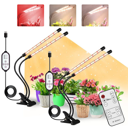 Full Spectrum LED Plant Lights with Timer Auto On Off for Seedlings