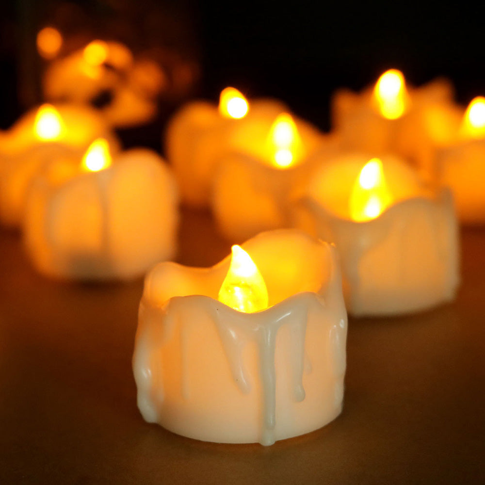 Flameless Flickering LED Tea Lights for Home Table and Party Decor