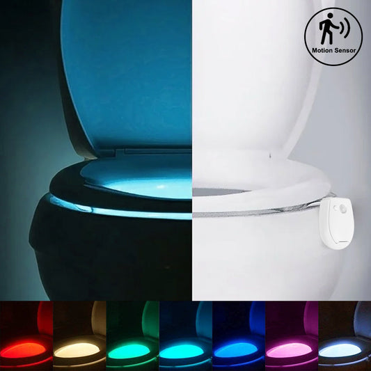 LED Toilet Night Light PIR Motion Sensor Lamp for Bedroom and Hallway