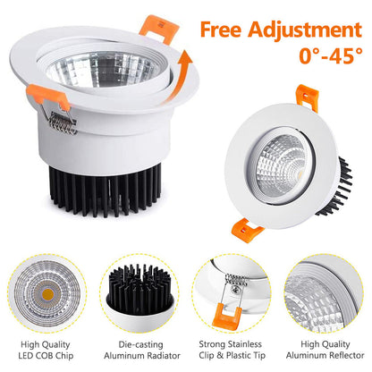 LED Downlight COB Recessed Ceiling Light 3W 10W Fixture for Bedroom view 5