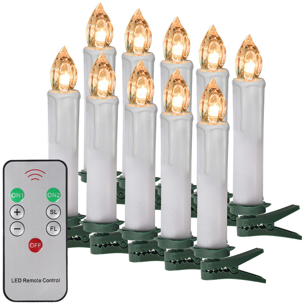 Flameless Taper LED Candles for Home Table Mantel and Party Decor