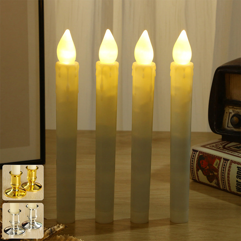 LED Taper Flickering Flameless Candles for Home Table and Party Decor