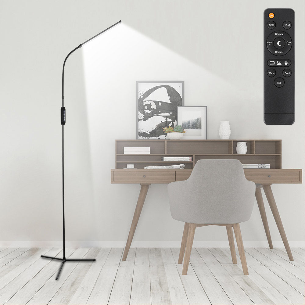 Dimmable LED Floor Lamp Adjustable Gooseneck for Living Room