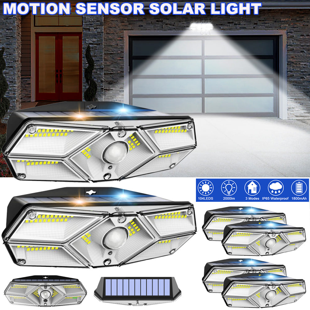 Outdoor LED Solar Motion Sensor Wall Lights for Garden Yard and Patio view 2