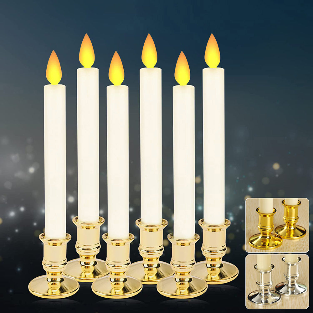 Flameless Taper LED Candles Tapered Candlesticks for Home Decor view 2
