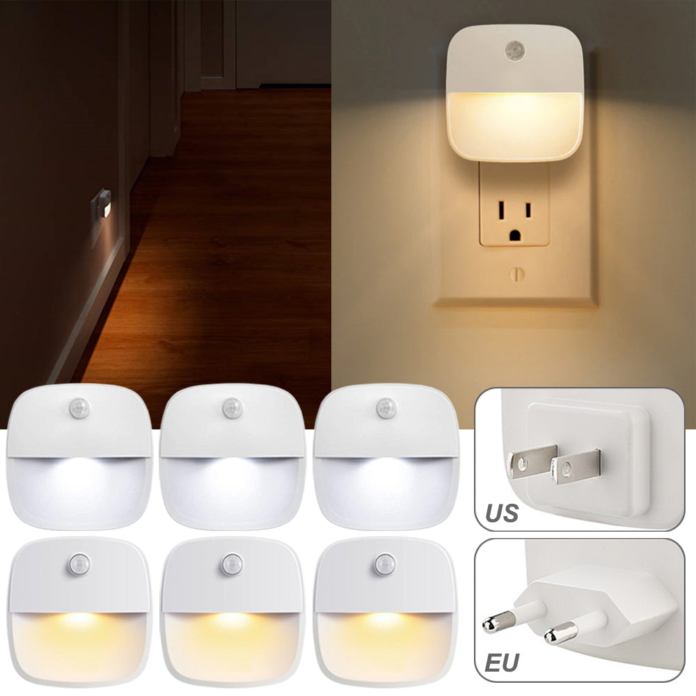 Plug in LED Motion Sensor Night Light Lamp for Bedroom and Hallway view 2