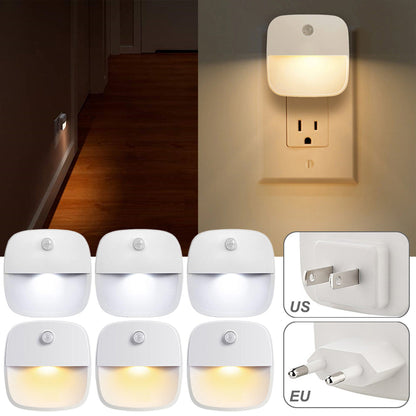 Plug in LED Motion Sensor Night Light Lamp for Bedroom and Hallway view 2