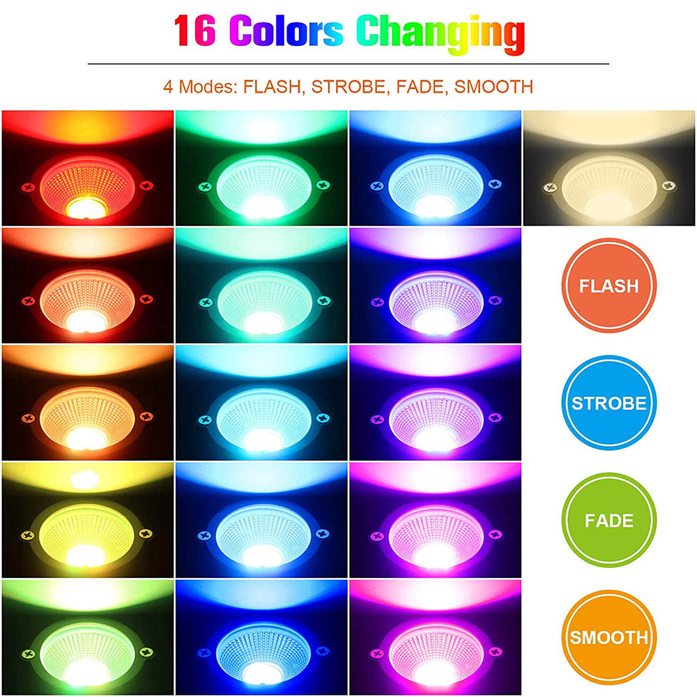 LED Landscape Lighting 6W 12V RGB for Garden Yard and Patio Paths