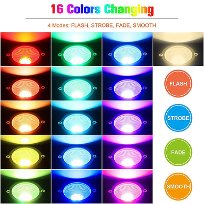 LED Landscape Lighting 6W 12V RGB for Garden Yard and Patio Paths