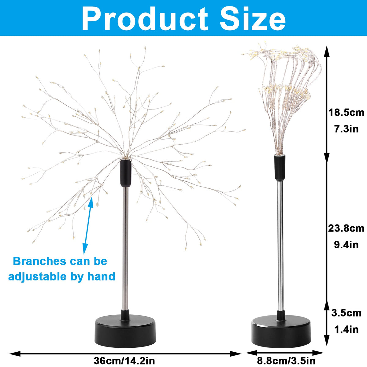 LED Firework Table Lights for Home Parties and Tabletop Decor