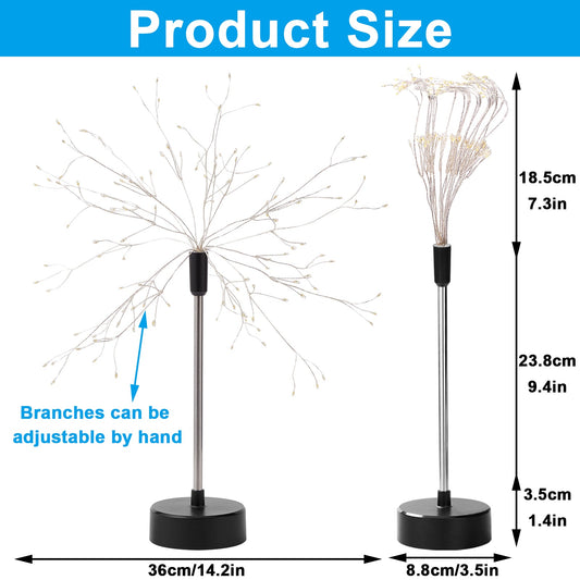 LED Firework Table Lights for Home Parties and Tabletop Decor