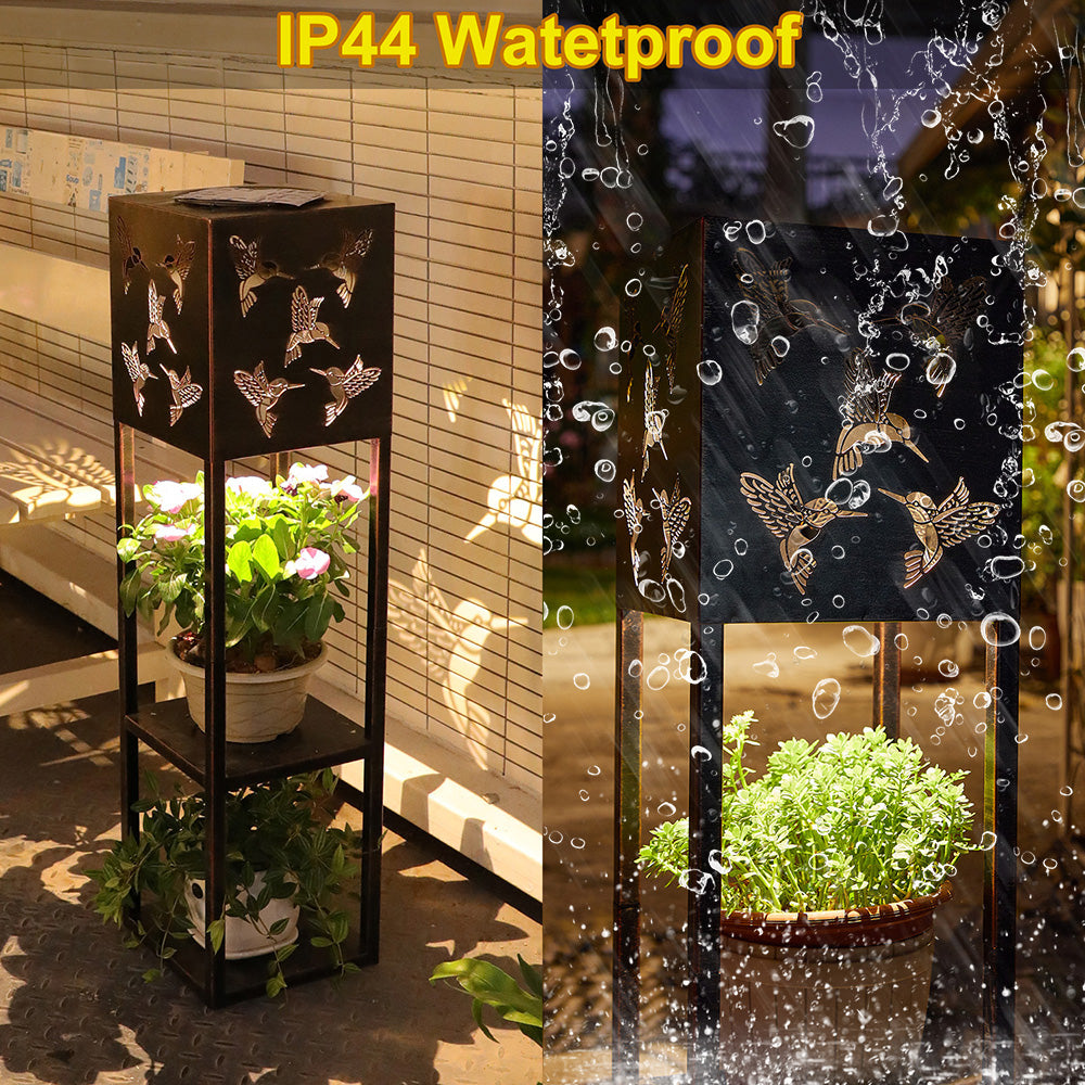 Solar Power Double deck Flower Lamps for Garden Yard and Patio view 6